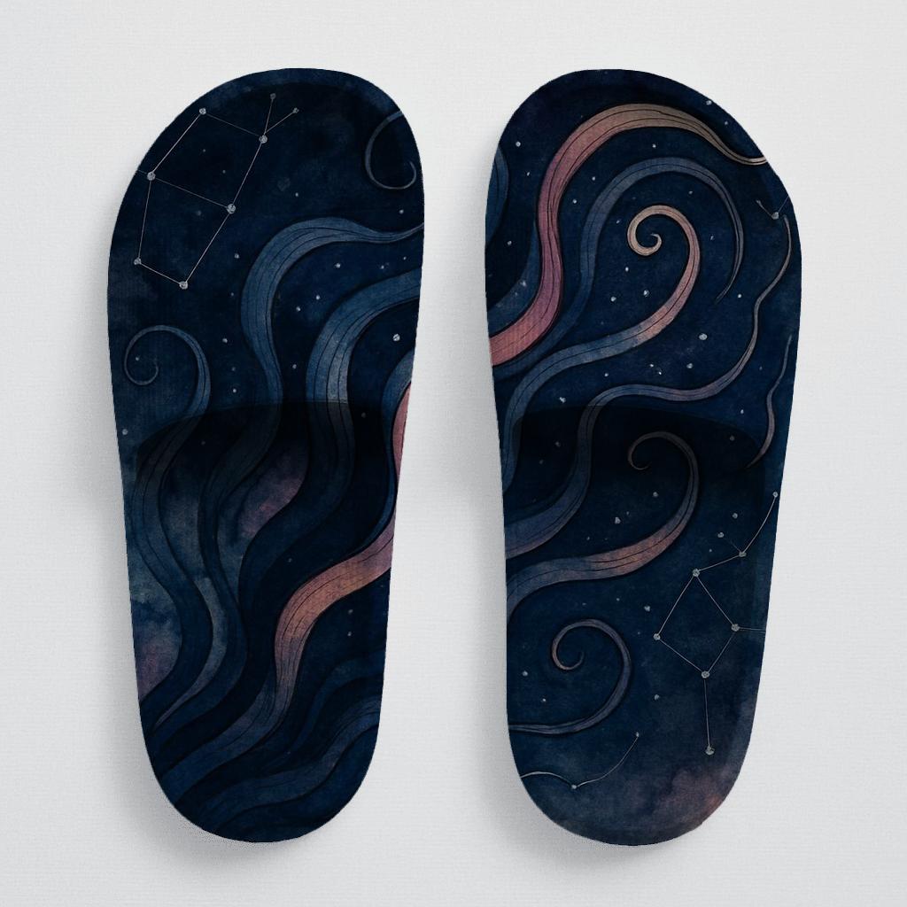 Octopus Ink Constellation Drift stylish pool slides