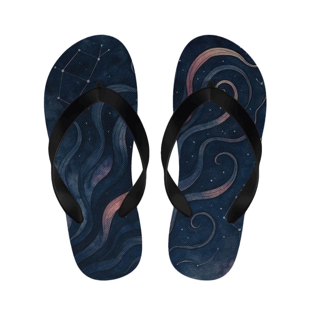 Octopus Ink Constellation Drift warm fleece slippers