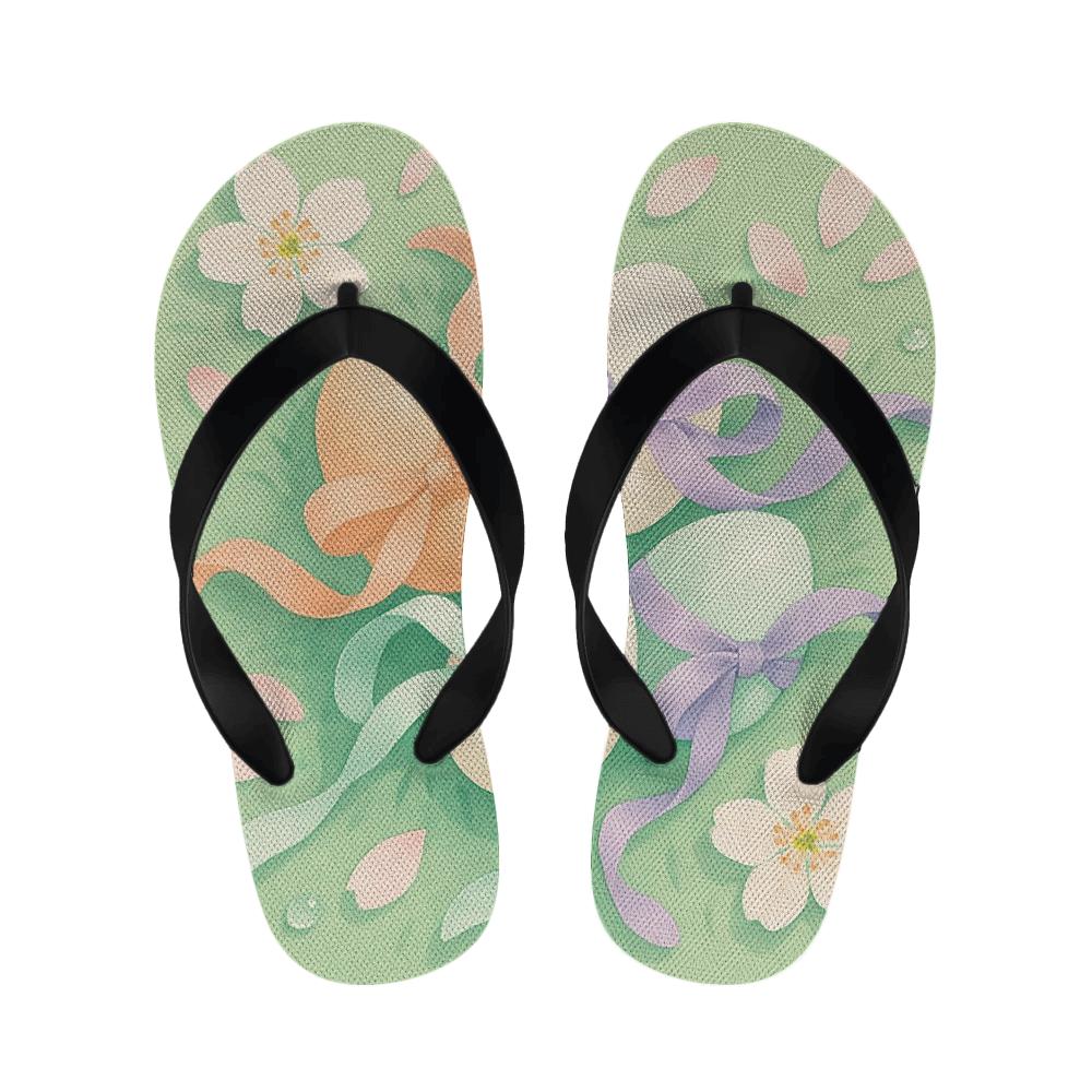 Spring Equinox Ribbon Eggs comfortable indoor slippers