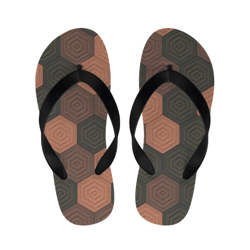 Hex Quilt Nebula Tiling trendy casual slippers