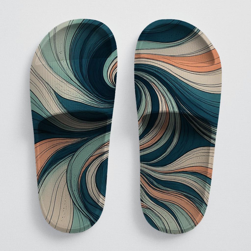 Eddy Vein Ripple Weave personalized slide sandals