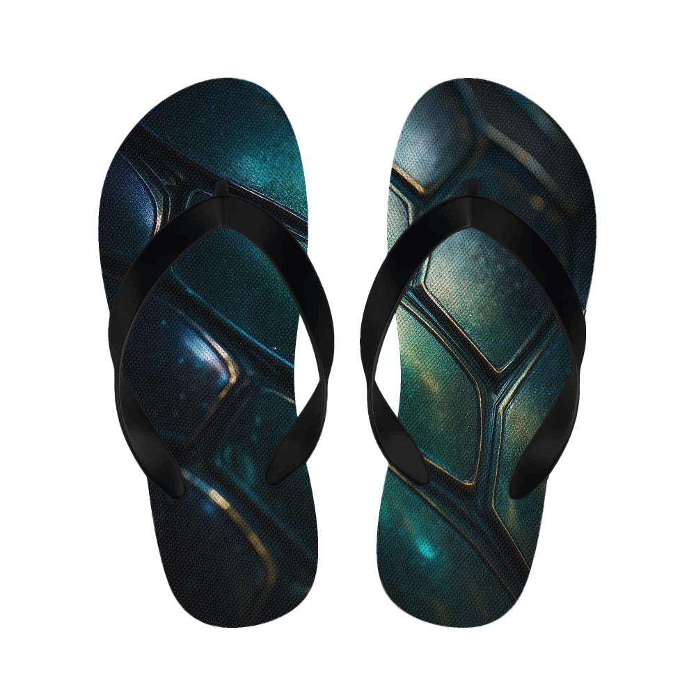 Iridescent Beetle Carapace Aurora custom slippers