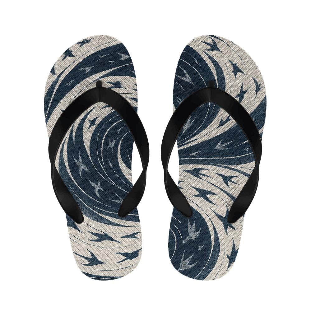 Murmuration Blueprint Of Swallows designer logo slippers