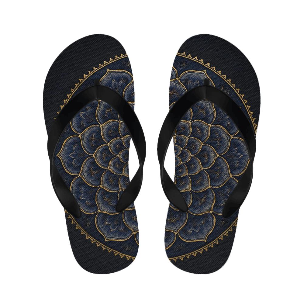 Midnight Spiral Rosette Engine stylish house slippers