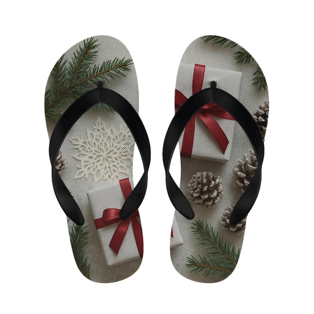 Frosted Evergreen Giftwrap Dream comfortable indoor slippers
