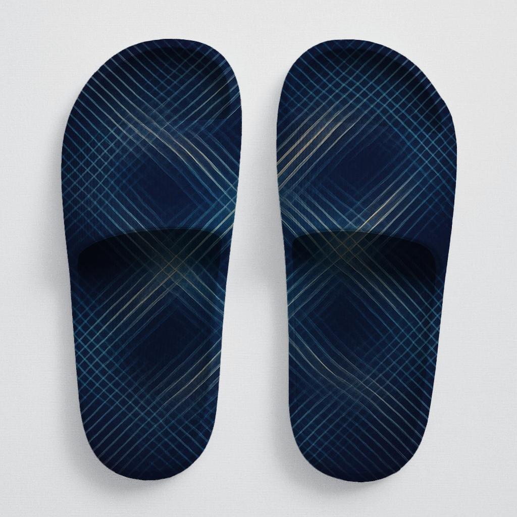 Moire Lattice Interference Weave stylish pool slides