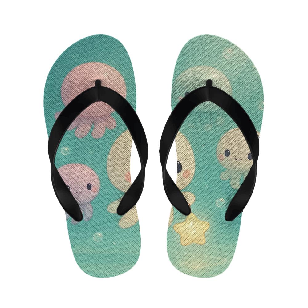 Moonlit Jellyfish Plush Parade trendy casual slippers