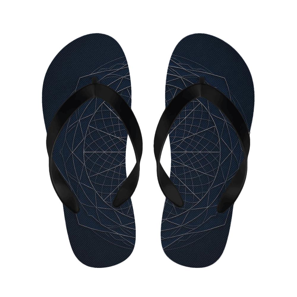 Midnight Lattice Starwheel warm fleece slippers