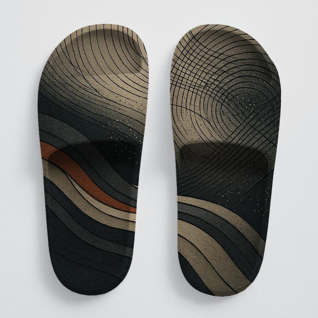 Tectonic Fold Wavefront Diagram personalized slide sandals