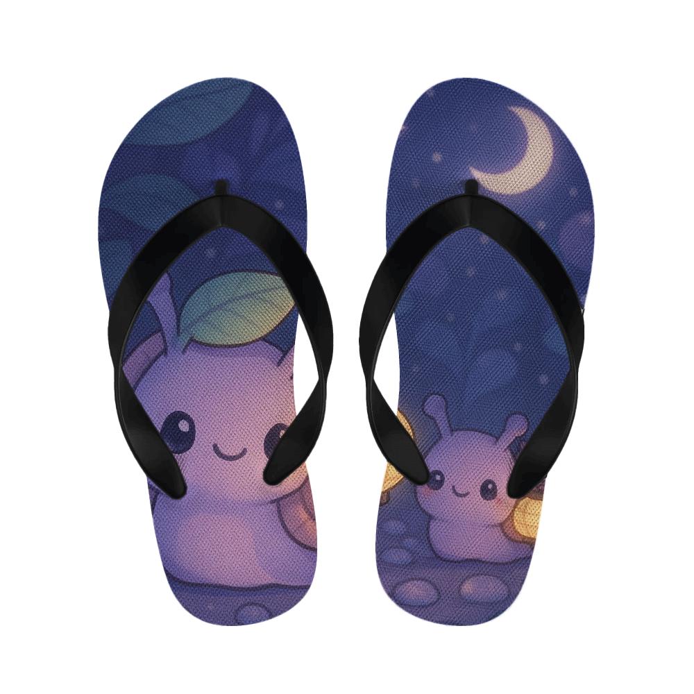 Lavender Lantern Snail Parade designer logo slippers