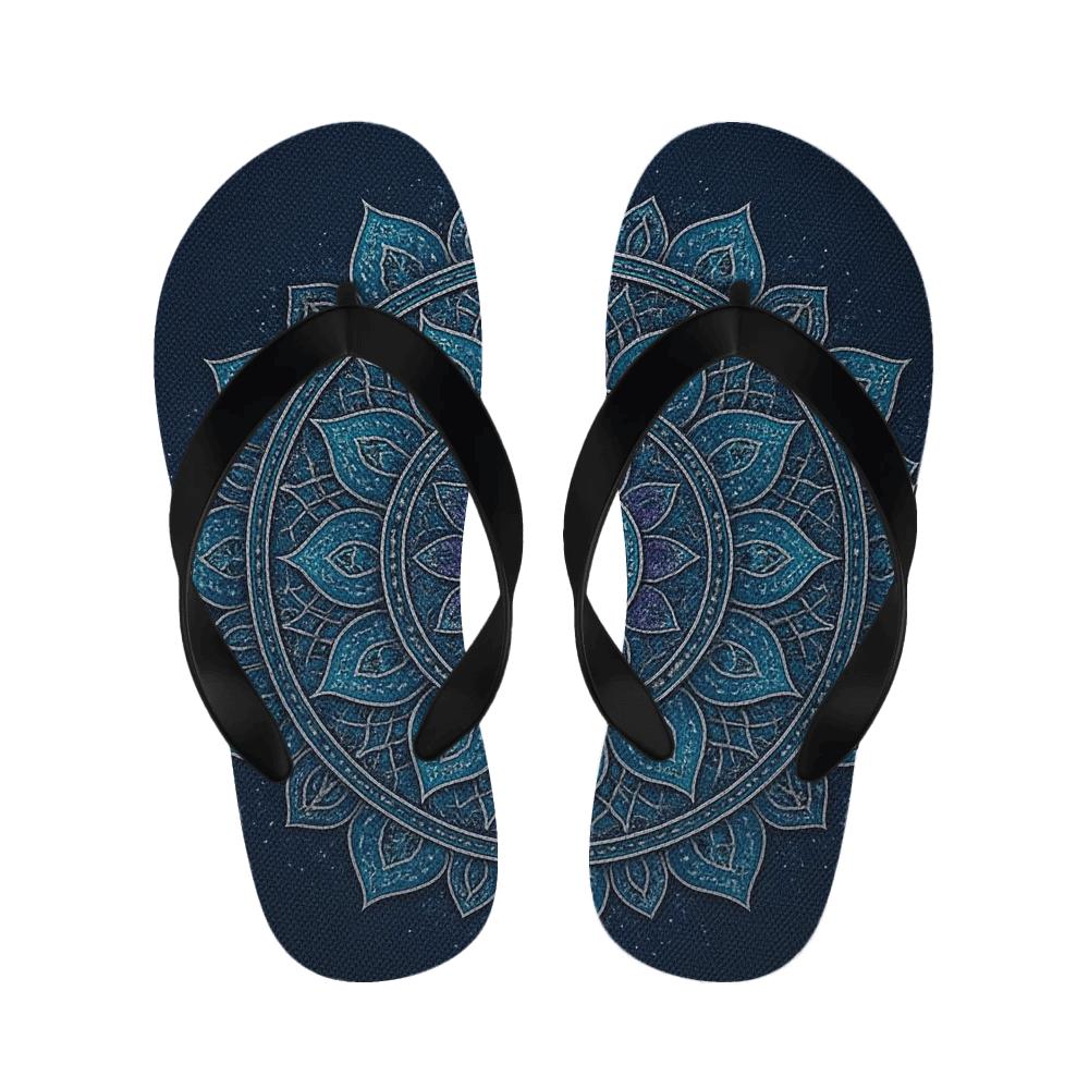 Prismatic Orbit Filigree designer logo slippers
