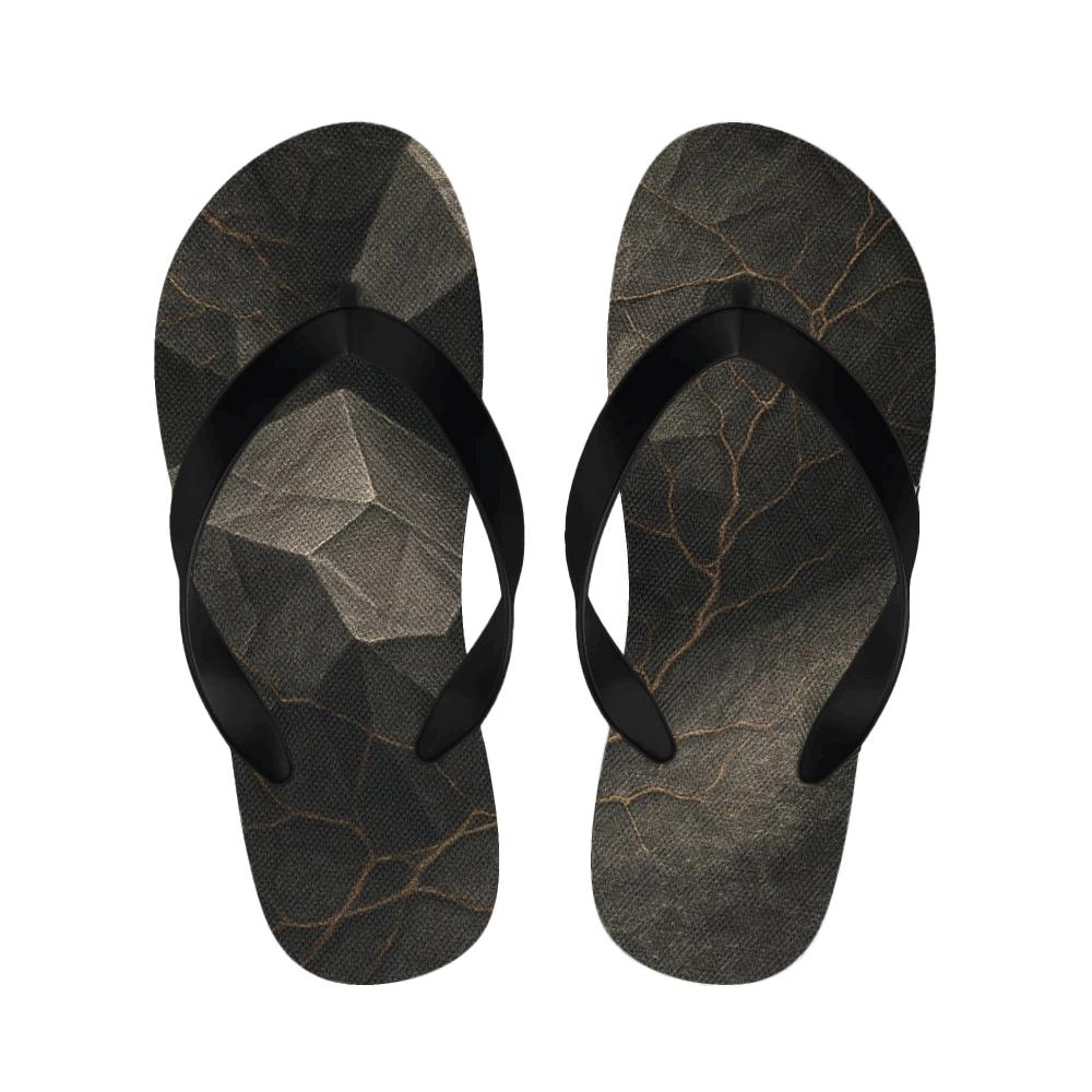 Basalt Vein Lattice Drift personalized cozy slippers