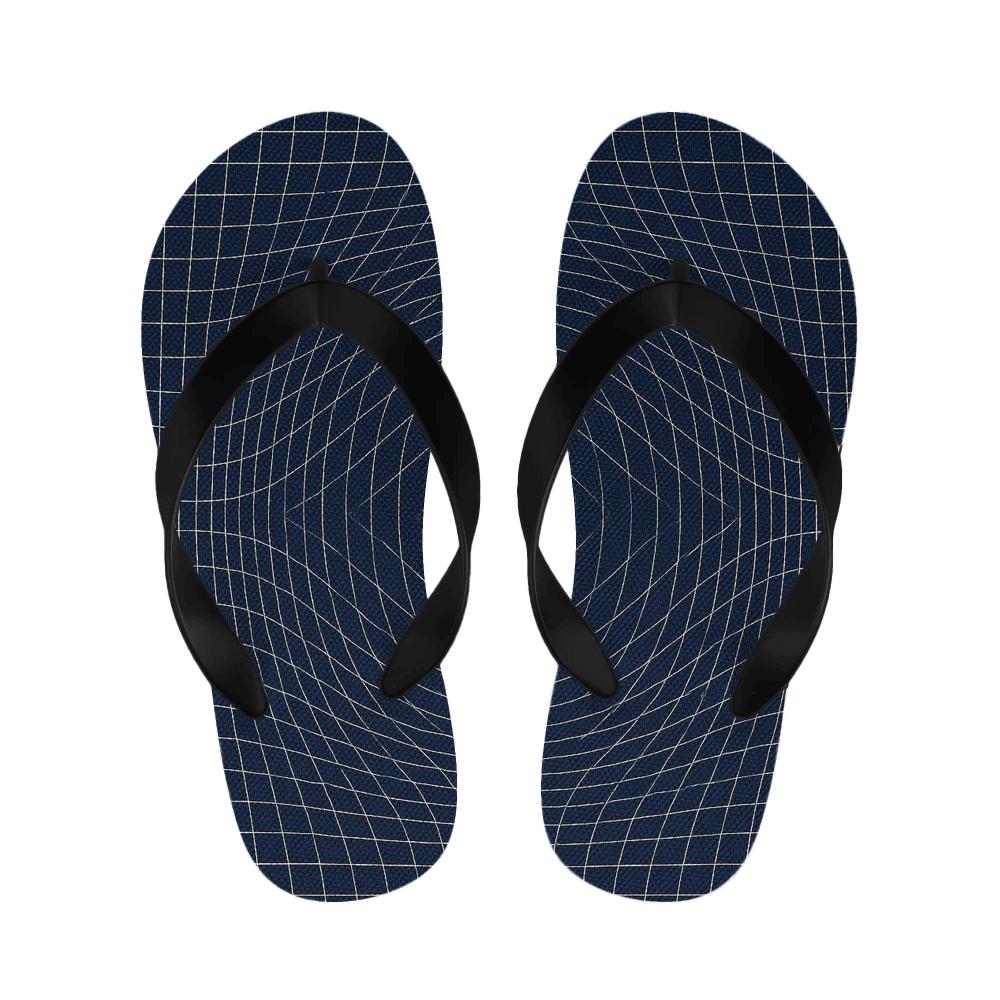 Moire Orbit Interference Grid comfortable indoor slippers