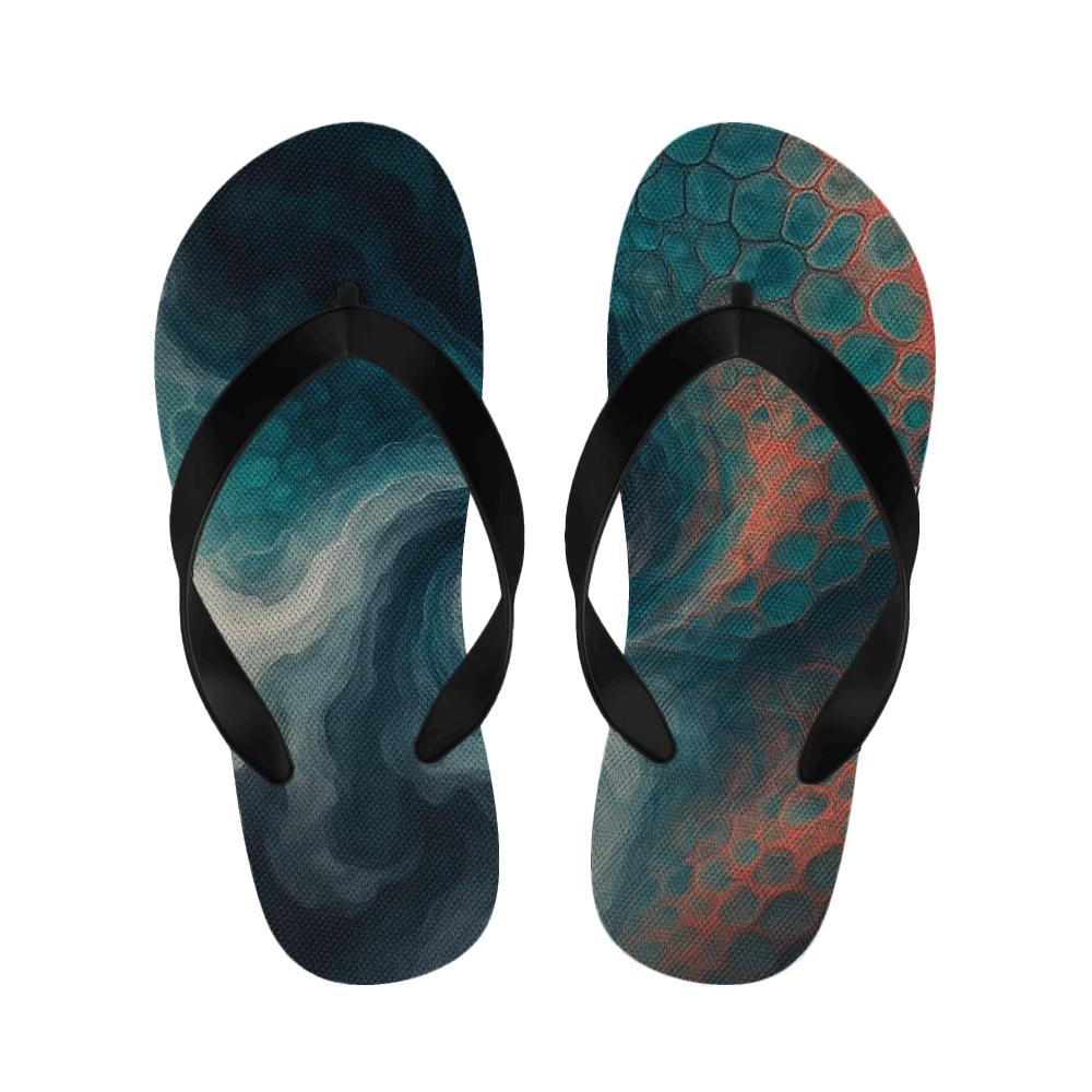 Cuttlefish Ink Pulse Mosaic personalized cozy slippers