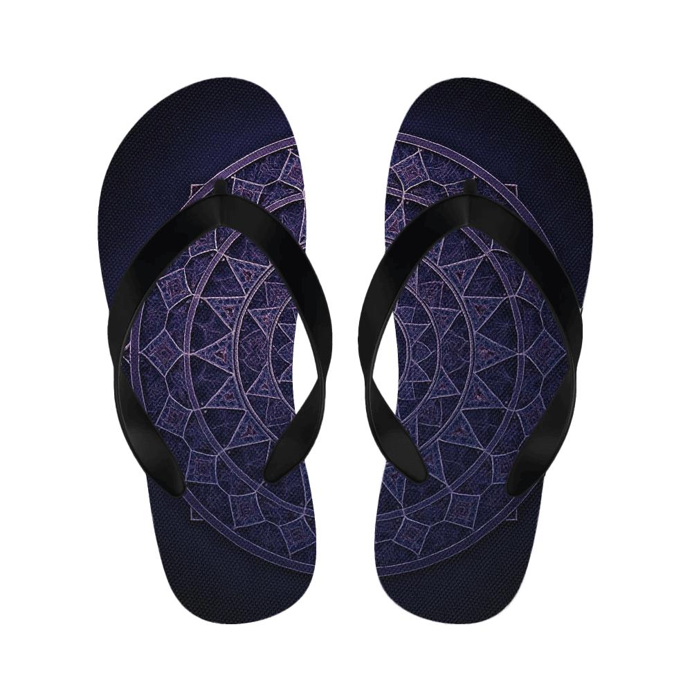 Nebula Lattice Mandala Core warm fleece slippers