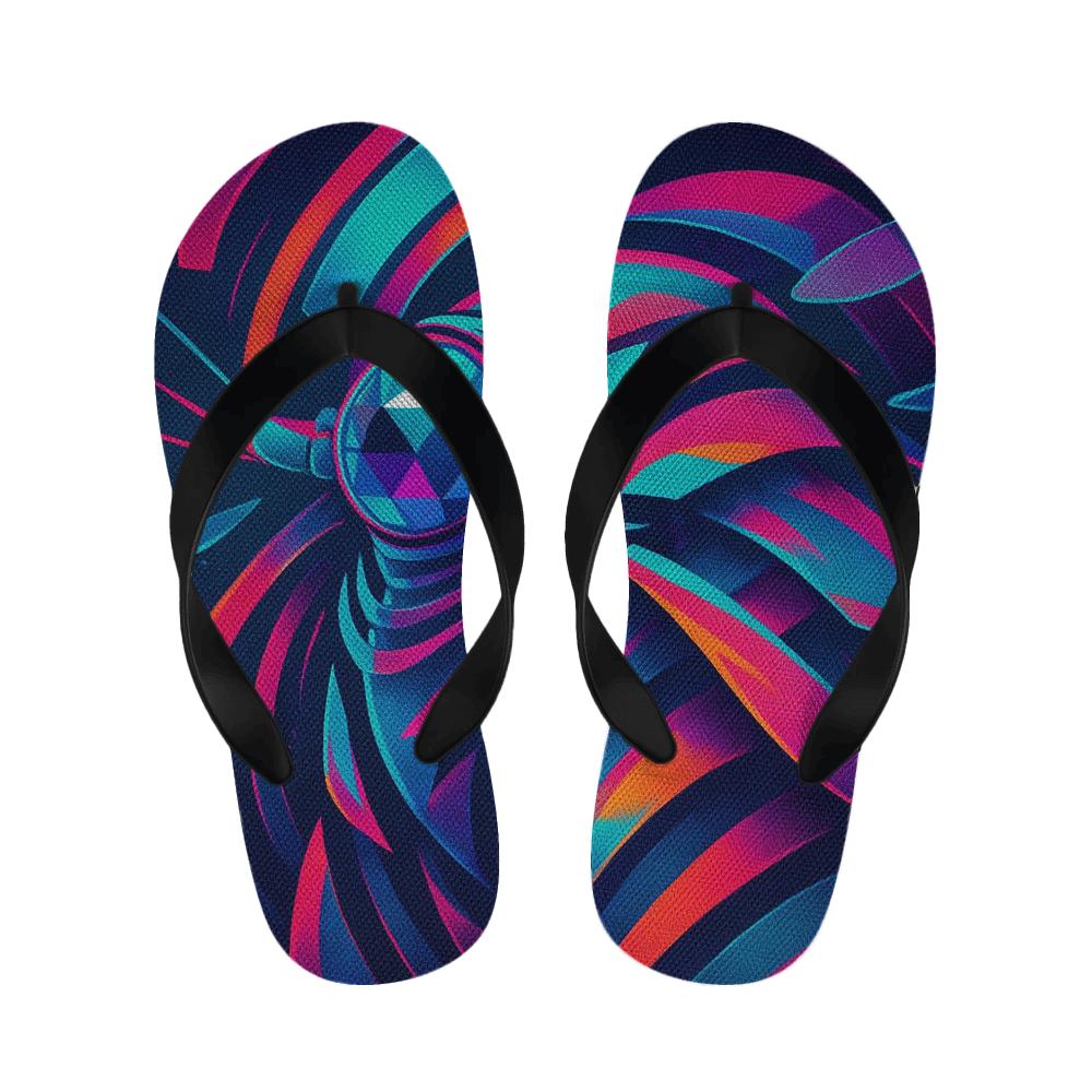 Mantis Shrimp Spectrum Burst designer logo slippers