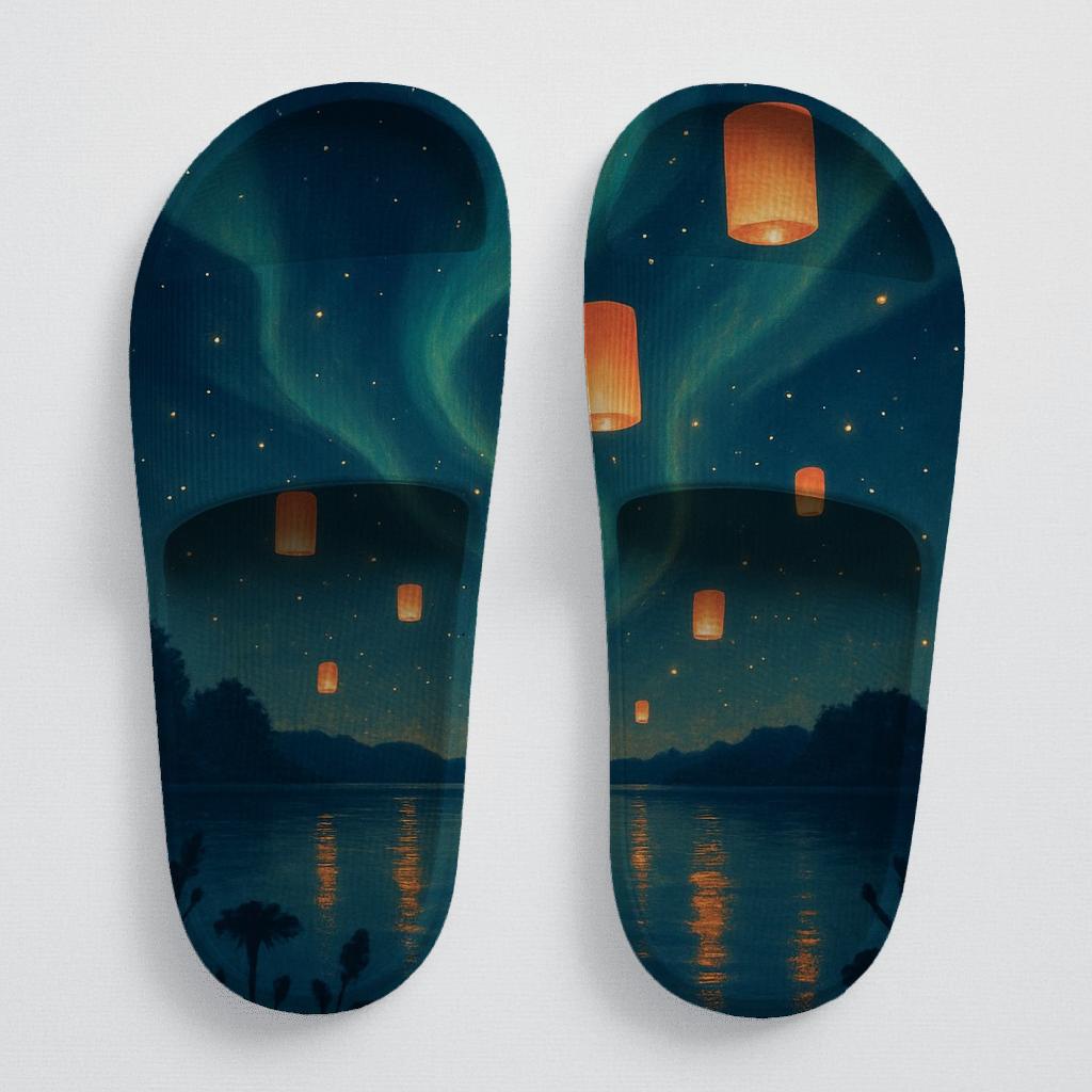 Midsummer Lantern Aurora sporty rubber slides