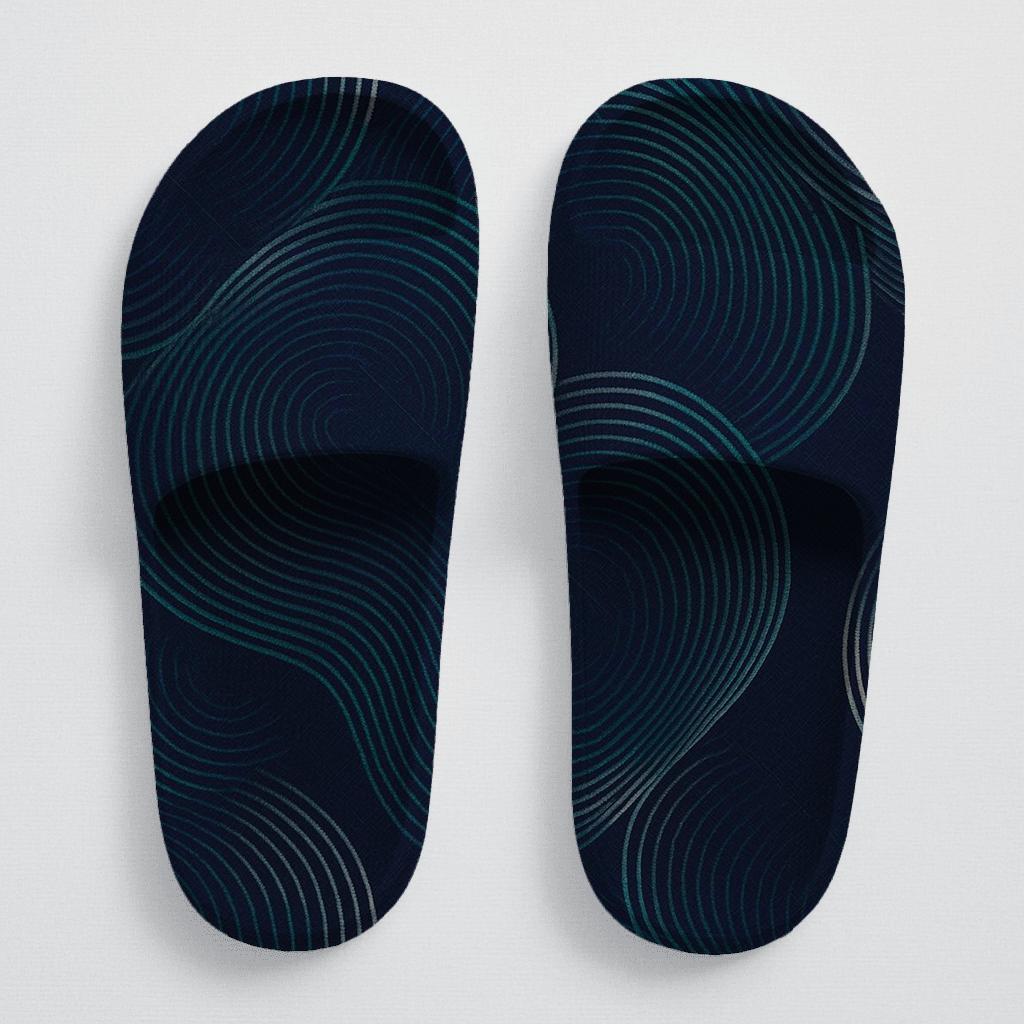 Moire Orbit Weave soft footbed slides