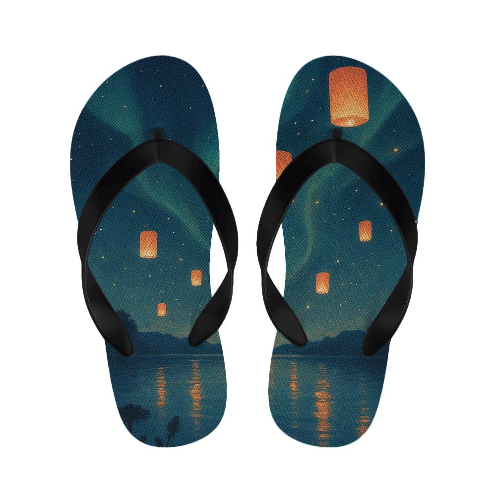 Midsummer Lantern Aurora warm fleece slippers