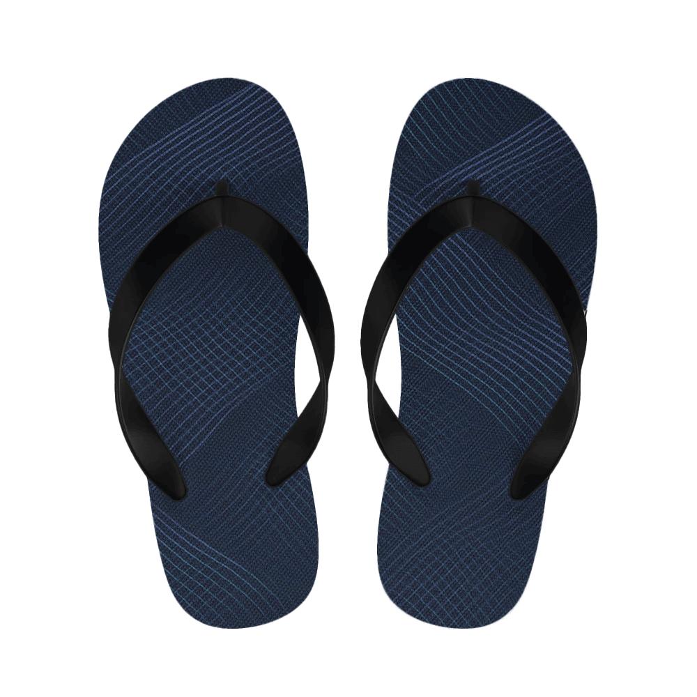 Moire Orbit Weave designer logo slippers