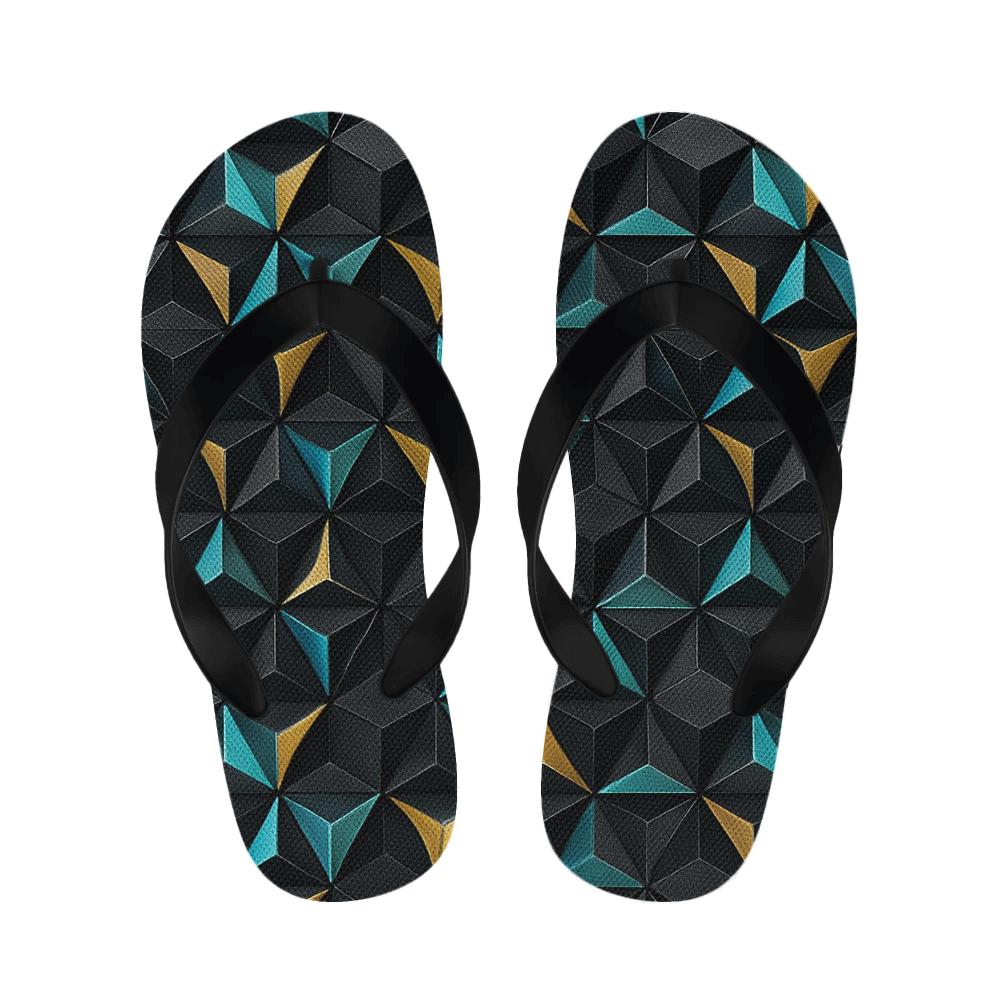 Hex Prism Bloom Grid personalized cozy slippers