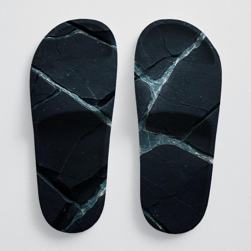 Basalt Vein Tessellation personalized slide sandals