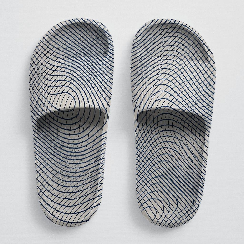 Moire Orbit Weave comfortable casual slides