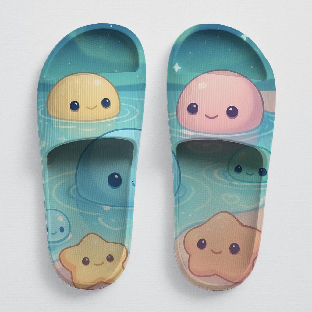 Sleepy Planet Puddle Pals sporty rubber slides