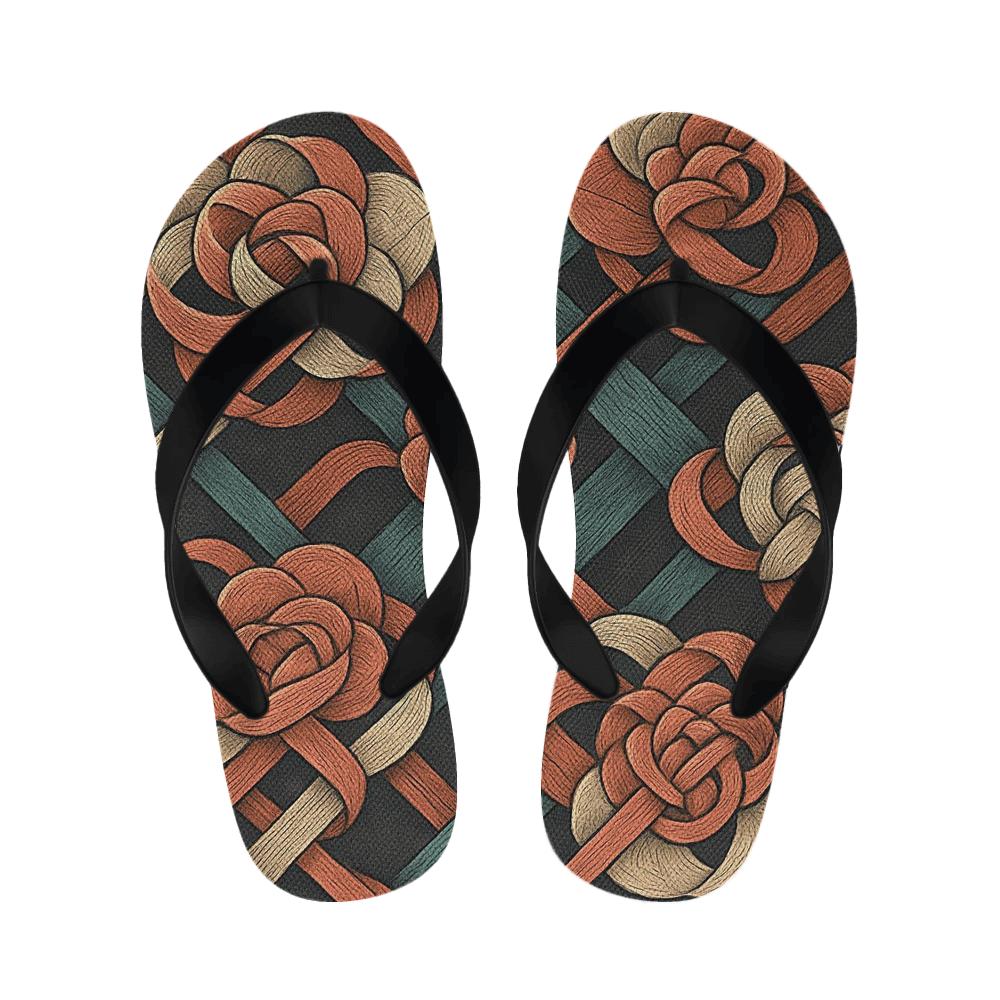 Camellia Vein Circuit Weave custom slippers