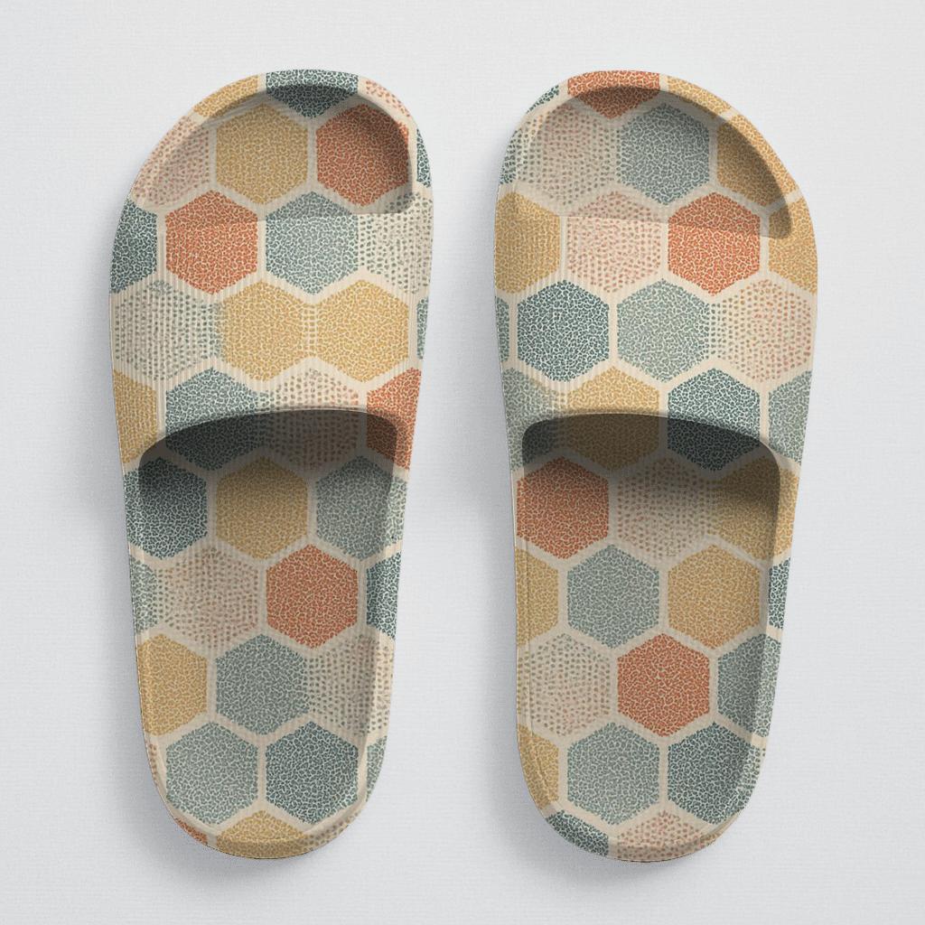 Hex Ripple Microtile Field soft footbed slides