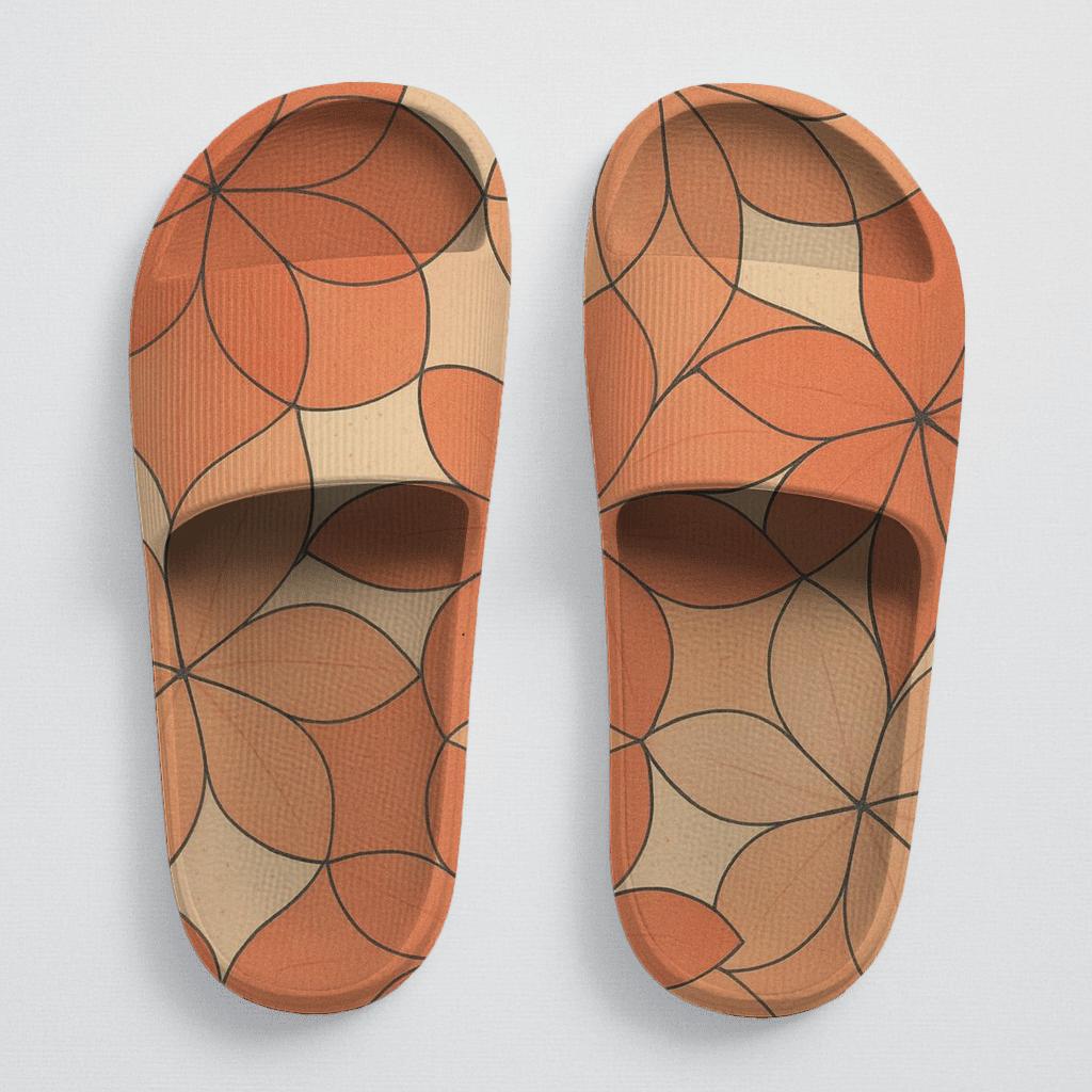 Camellia Tessellation Drift personalized slide sandals