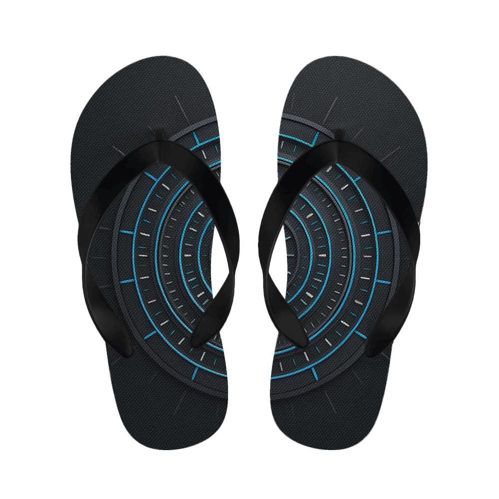 Quantum Arcburst Concentric Dial unique printed slipperscustom slippers
