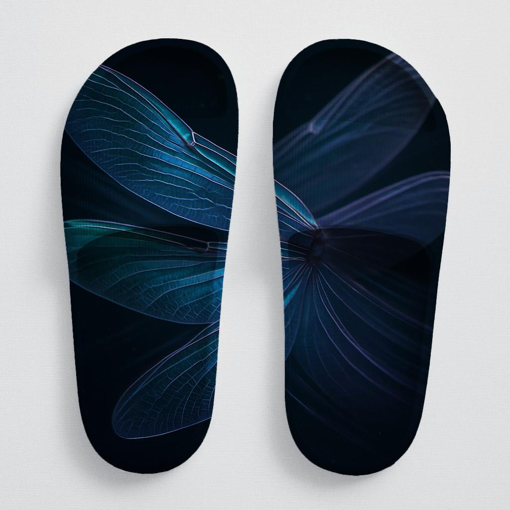 Dragonfly Wingbeat Parallax sporty rubber slides