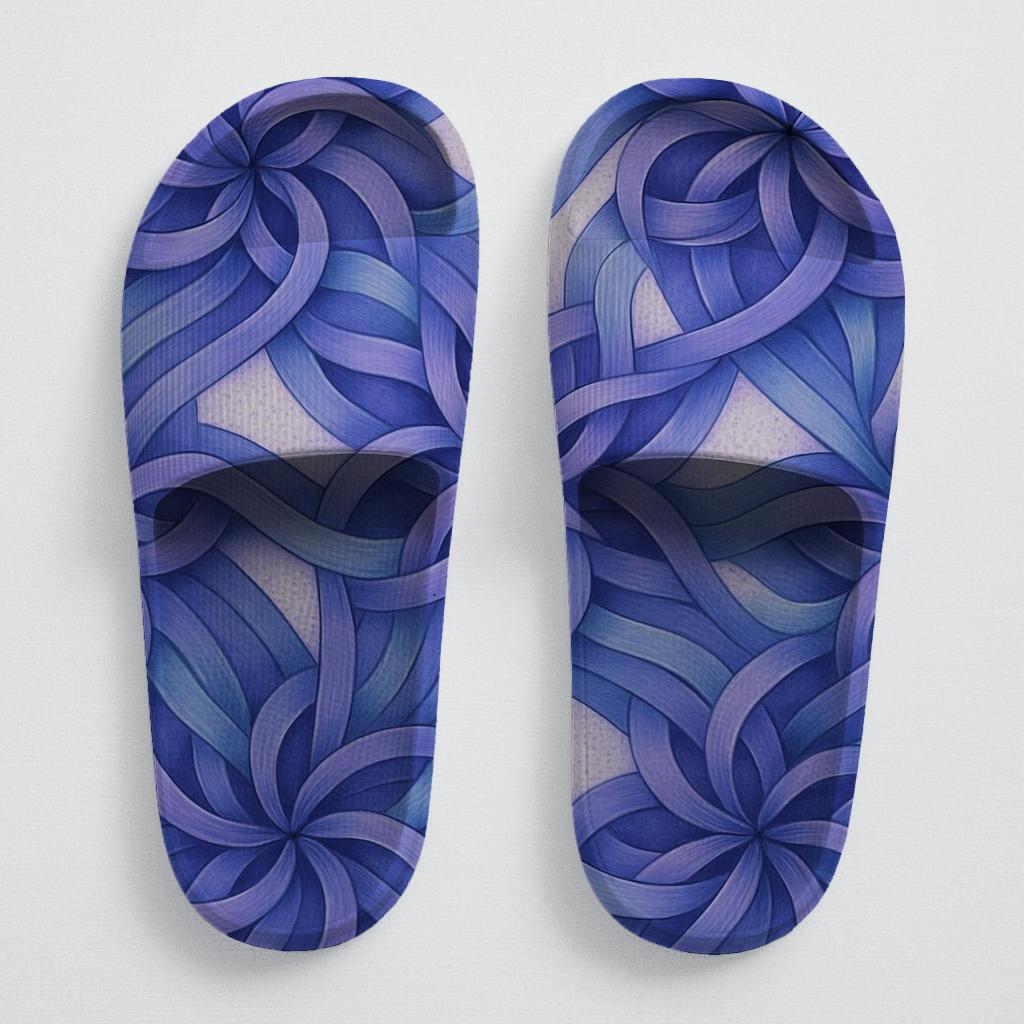 Orchid Drift Rosette Weave comfortable casual slides