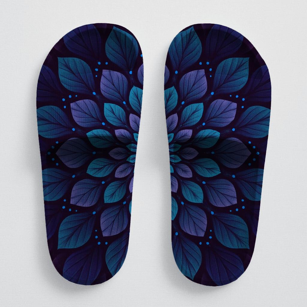 Orchid Pulse Rosette soft footbed slides