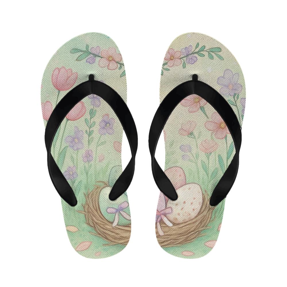 Spring Eggshell Nebula Garden unique printed slipperscustom slippers