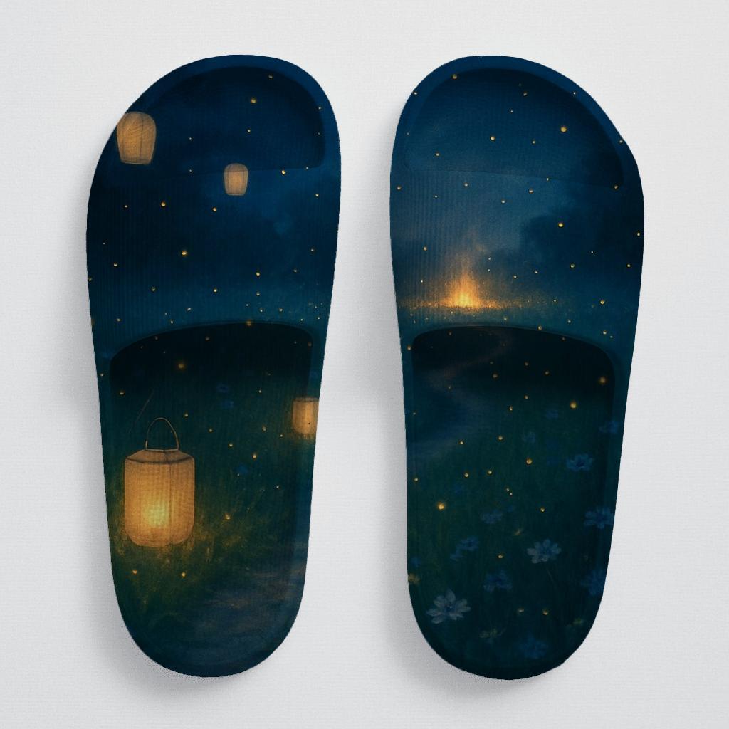 Midsummer Firefly Lantern Waltz comfortable casual slides