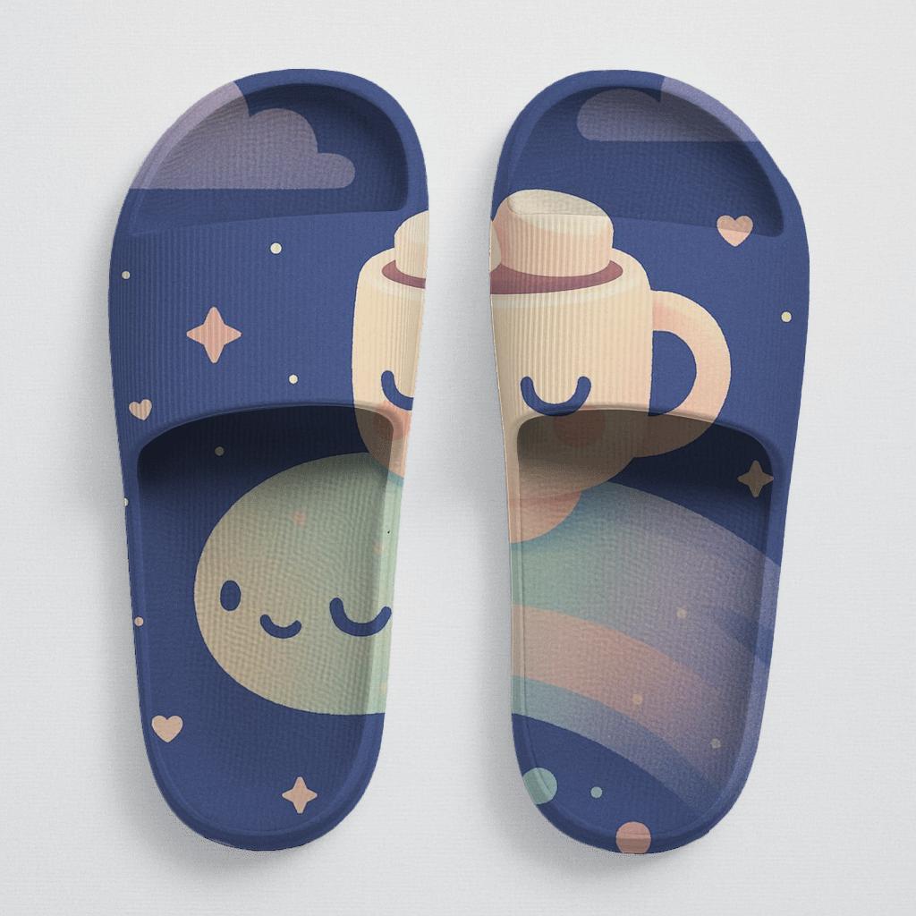Sleepy Comet Cocoa Caravan designer logo slides