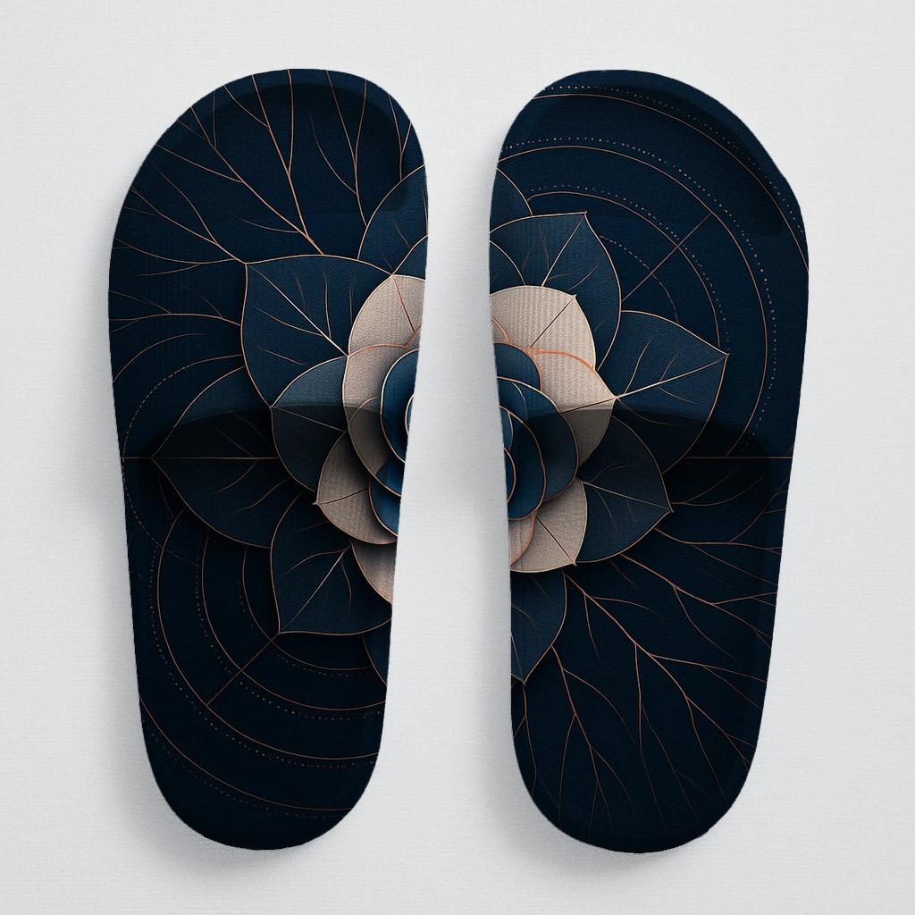 Peony Circuit Rosette soft footbed slides