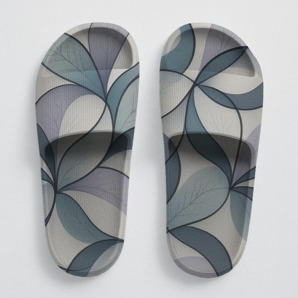 Orchid Fractal Ribbon Weave stylish pool slides