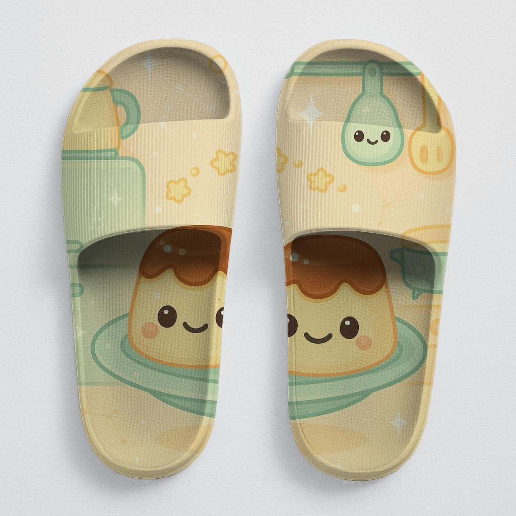 Pastel Planet Pudding Pals sporty rubber slides