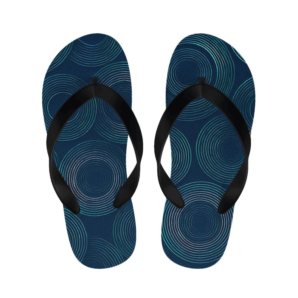 Moire Orbit Weave designer logo slippers