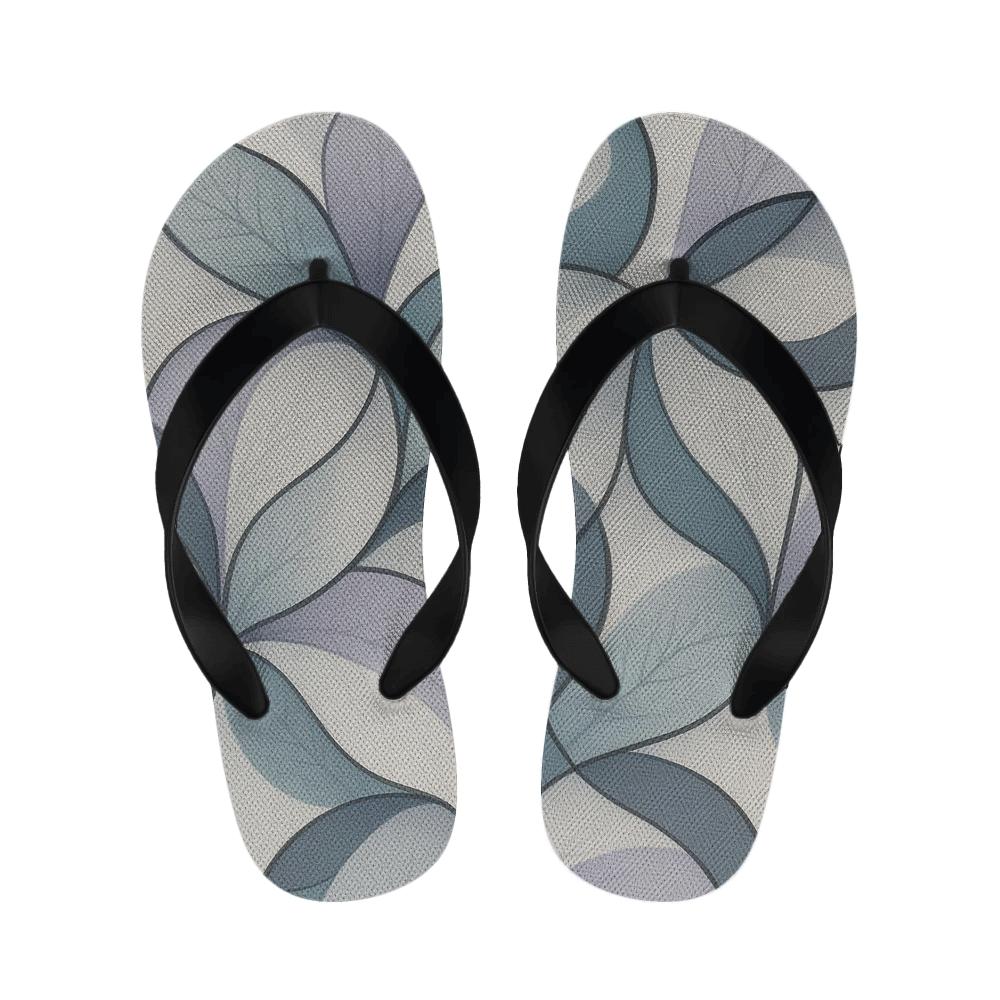 Orchid Fractal Ribbon Weave trendy casual slippers