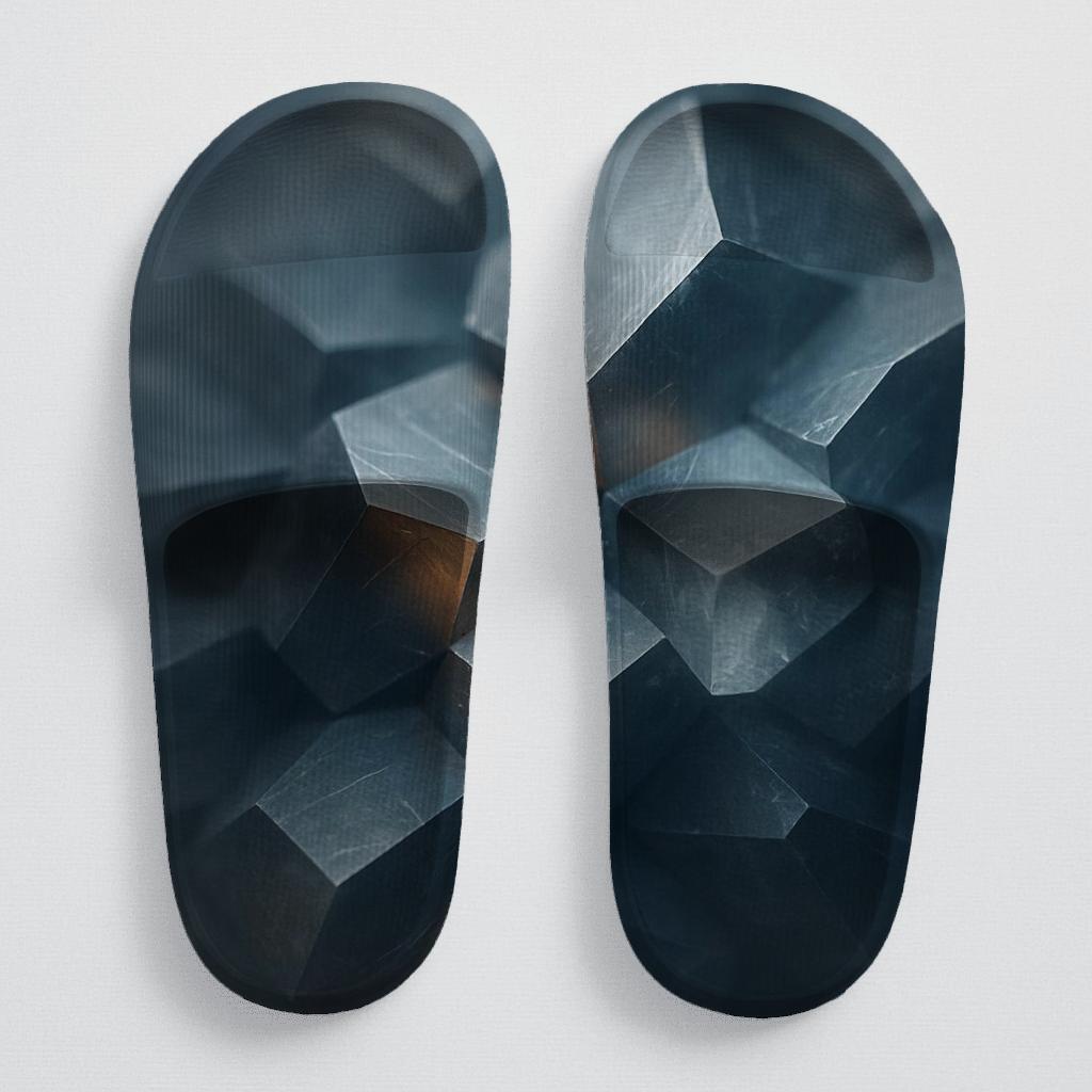 Mineral Facet Tessellation Drift personalized slide sandals