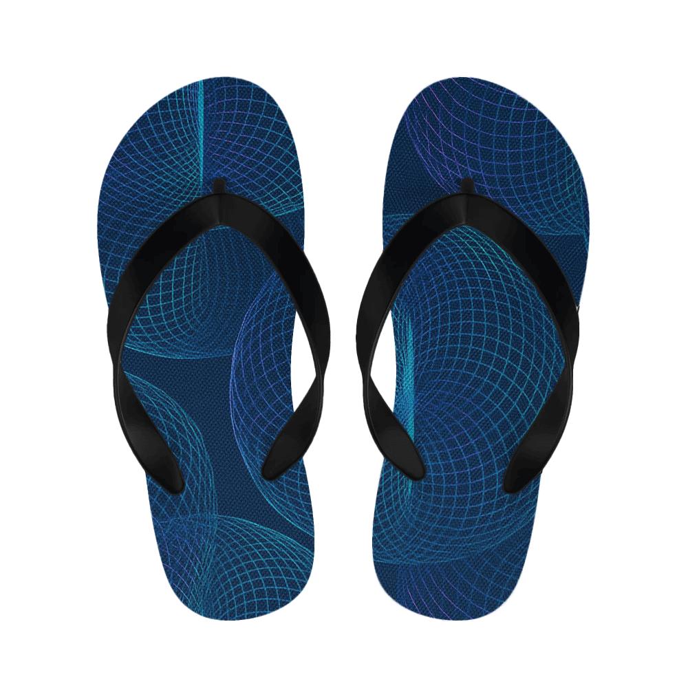 Moire Orbit Interference Cloth designer logo slippers