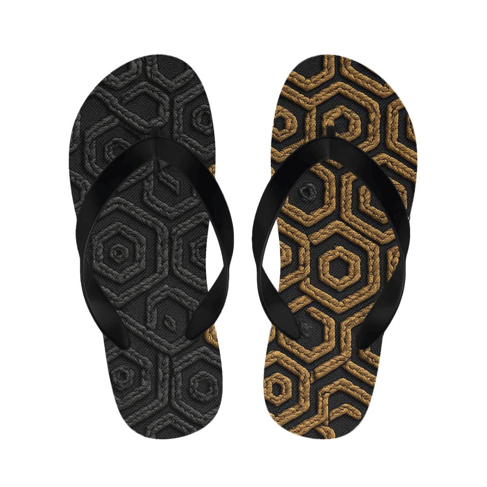 Hex Weave Gradient Tessellation designer logo slippers