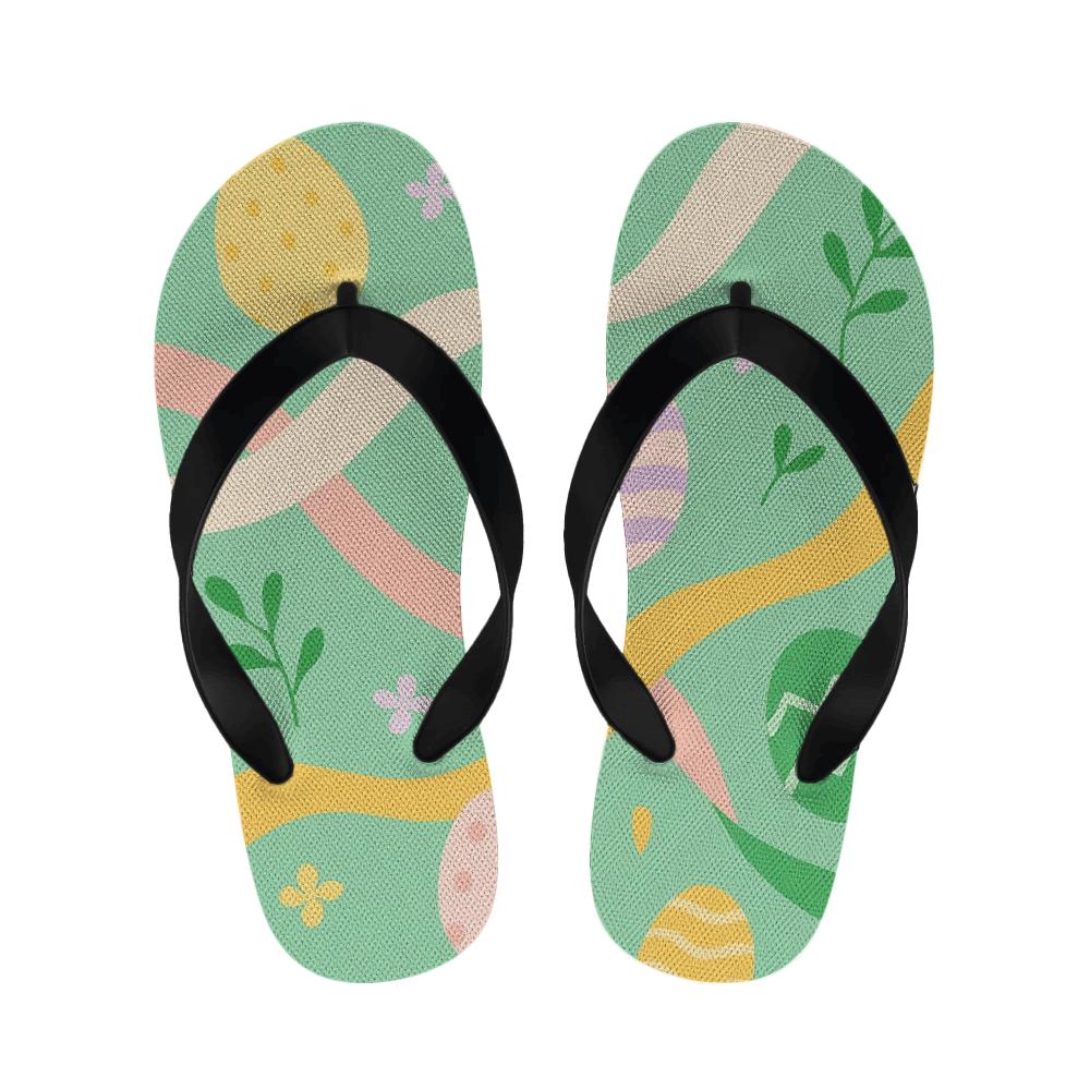 Spring Equinox Ribbon Egg Garden warm fleece slippers