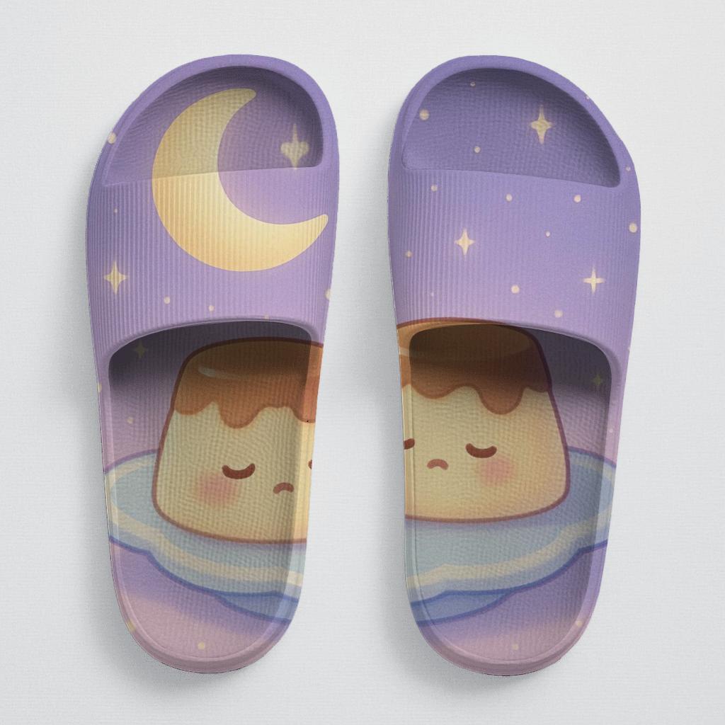 Sleepy Moon Pudding Pals designer logo slides