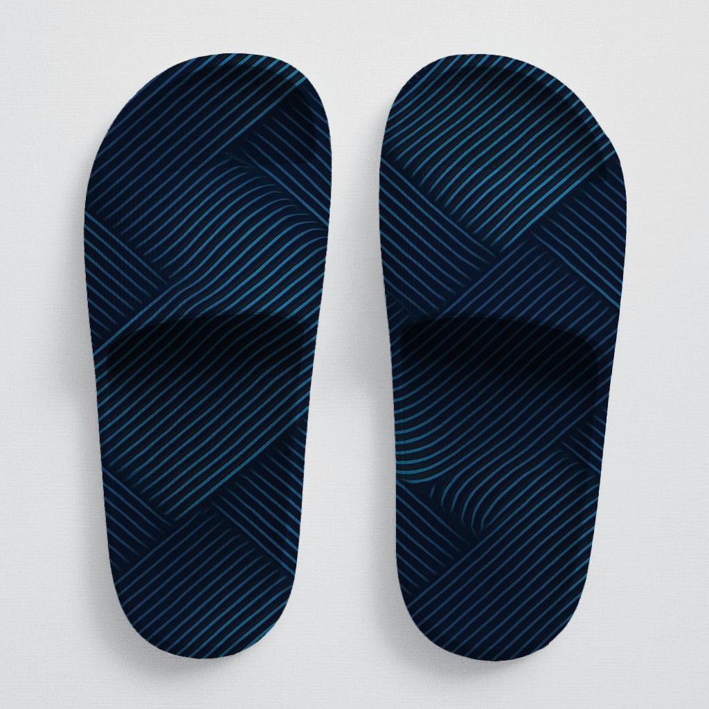 Moire Orbit Weave comfortable casual slides