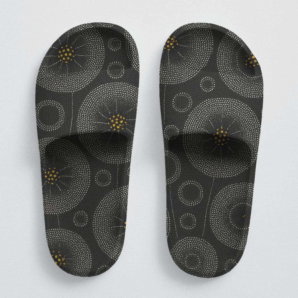 Cosmos Pollen Point Array personalized slide sandals